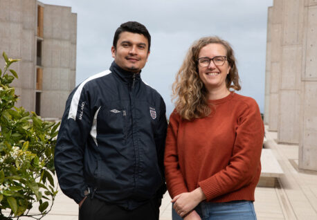 From left: Sagar Bashyal and Lena Mueller.